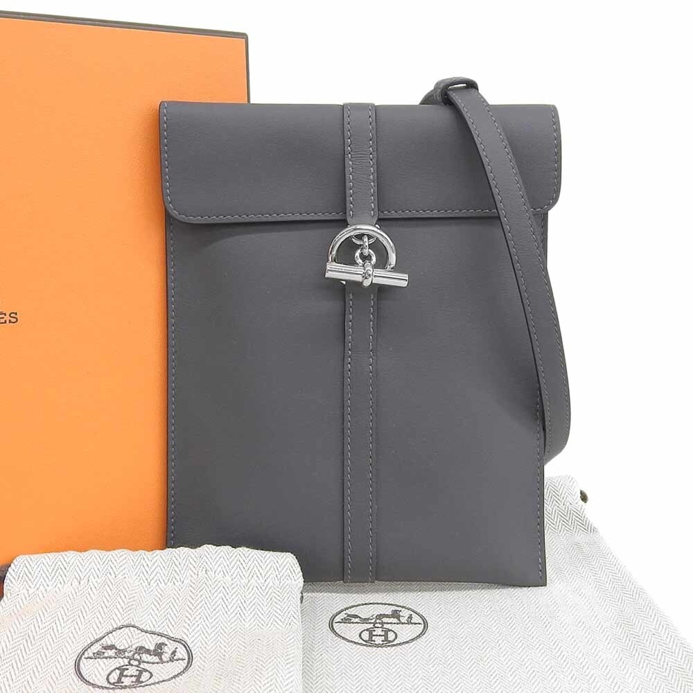 Hermes Glenant To Go Shoulder Bag, K stamp, Swift leather, Gray
